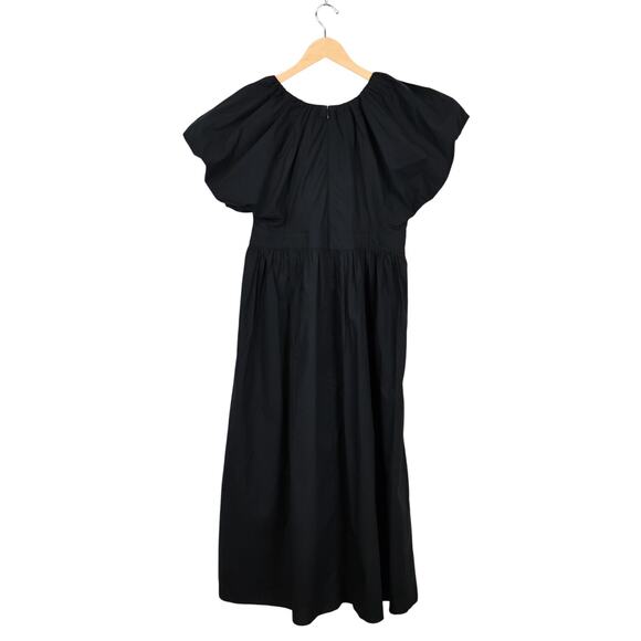 J.Crew Collection Cecily Midi Dress Cotton Poplin Black Size 12 NWT - Picture 6 of 8